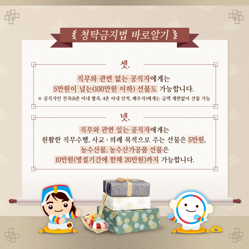 2022년 설 명절 청탁금지법 바로알기 첨부 이미지
